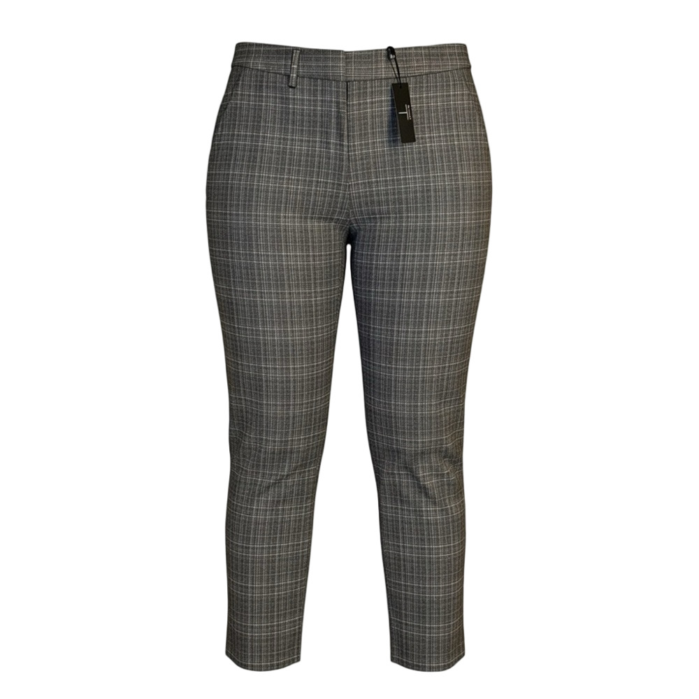 Tahari Womans Classic Gray Plaid Dress Pants 14
